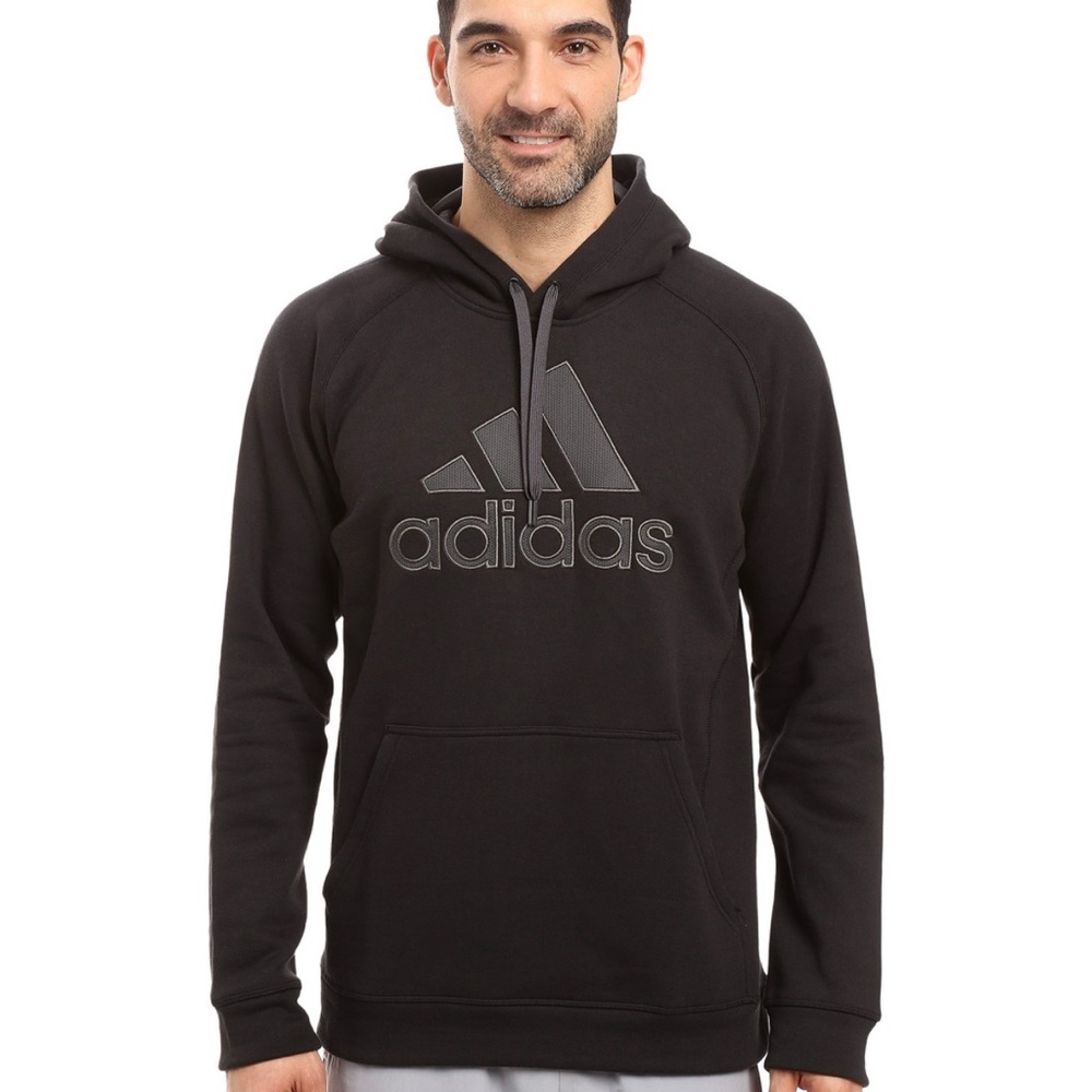 Adidas Mens AY9398 Essentials Pullover Hoodie  Sweatshirt Black Size S